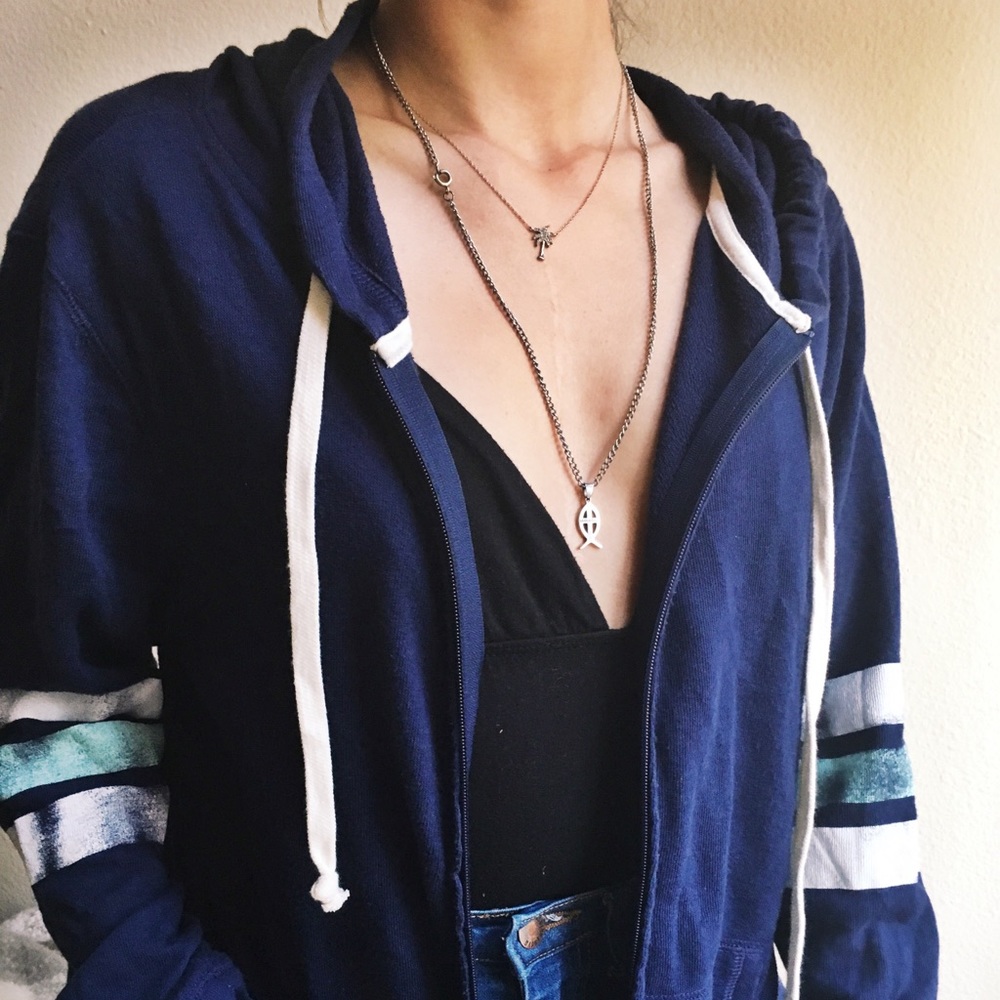 Navy blue boyfriend fit  baggy jacket